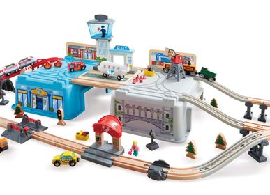 Toys - mega city train bucket set - HAPE