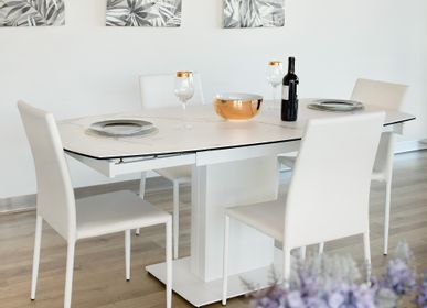 Dining Tables - Cribel Alabama Table, White Marble Effect  - CRIBEL