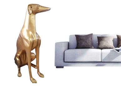 Sculptures, statuettes and miniatures - Dog Greyhound Resin - GRAND DÉCOR
