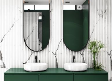 Bathroom mirrors - Oval mirrors with alu frame - ELMA S.R.L.