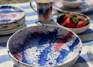 Everyday plates - Plate INK- BLUE RED - AUTHENTIQUE LIVING