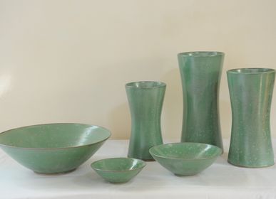 Vases - Vases vert cristallisés - CHRISTIANE PERROCHON
