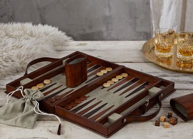 Cadeaux - Planche de backgammon en cuir - LIFE OF RILEY