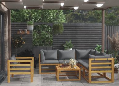 Canapés de jardin - vidaXL Salon de jardin 7 pcs avec coussin Bois d'acacia solide - VIDAXL / DROPSHIPPINGXL
