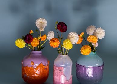 Objets design - Vase récupéré, grand modèle, violet et orange - DAVID VALNER STUDIO