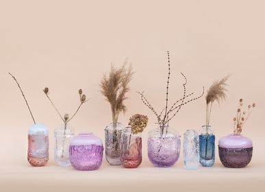 Design objects - Recovered vase, Large size, Clear and transparent grey - DAVID VALNER STUDIO