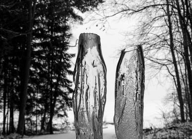 Design objects - Structured by Nature vase, large size, clear - DAVID VALNER STUDIO