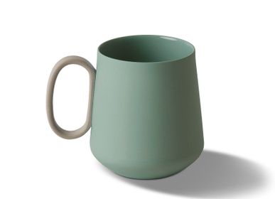 Mugs - TUBE Single Color Mug - ESMA DEREBOY HANDMADE PORCELAIN