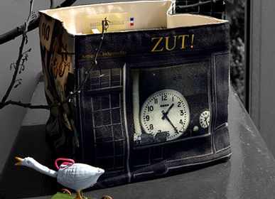 Homewear textile - Boite de rangement "Zut !" Antiquités industrielles - MARON BOUILLIE