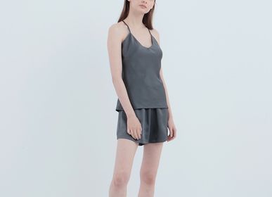 Homewear - Silk Pajama Set- Elegant Gray - FOO TOKYO