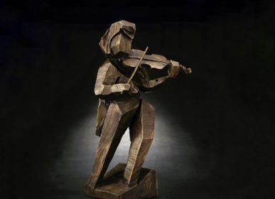 Sculptures, statuettes et miniatures - Sculpture rythmique vibrante (violon) - GALLERY CHUAN