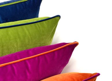 Fabric cushions - Two Tone Velvet Cushions “POP” - AMÉLIE CHOQUET