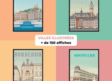 Poster - POSTERS ILLUSTRATIONS CITIES OF FRANCE - L'AFFICHERIE