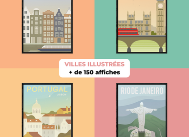 Poster - POSTERS ILLUSTRATIONS CITIES AND COUNTRIES OF THE WORLD - L'AFFICHERIE
