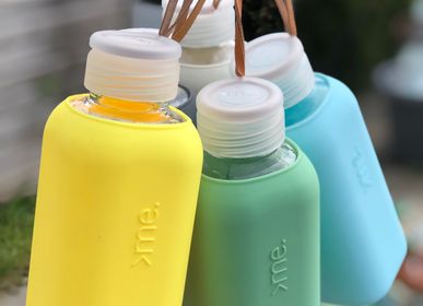 Gifts - REUSABLE GLASS BOTTLE YELLOW (600ml)  SQUIREME. Y1 SUSTAINABLE - SQUIREME.