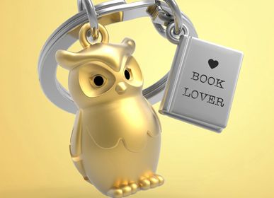 Cadeaux - Owl & Book Key Chain - METALMORPHOSE