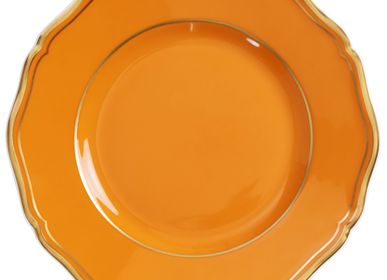 Assiettes de réception  - Mazurka Orange - Assiette plate à aile 16  - RAYNAUD