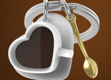 Cadeaux - Porte-clés Mug Love Coffee - METALMORPHOSE