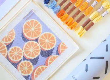 Decorative objects - Agrumes | Needlepoint DIY Craft Kit | Modern Embroidery - UNWIND STUDIO