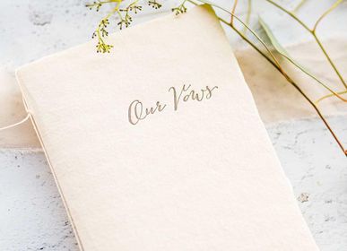 Stationery - Our Vows Handmade Paper Letterpress Calligraphy Book - OBLATION PAPERS AND PRESS