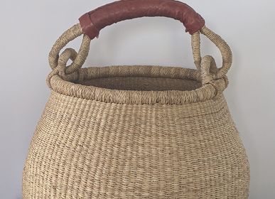 Shopping baskets - Bolga natural pot basket - MALKIA HOME