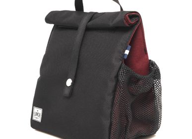 Sacs et cabas - Dark Red Lunchbag with Black Strap - THE LUNCHBAGS