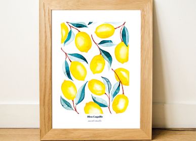 Poster - 30 x 40 cm poster - lemons - BLEU COQUILLE