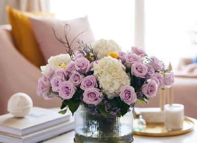 Vases - Fluted Glass & Brass Vase/Votives - FLECK