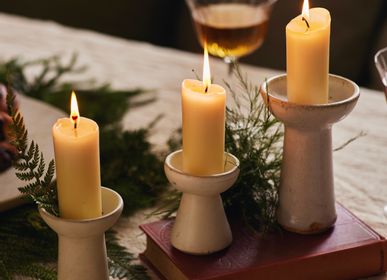 Autres décorations de Noël - Bougeoir pilier en pierre fait main - FLECK