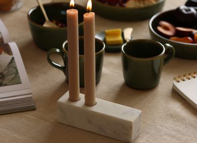 Objets de décoration - Bougeoir en marbre fait main - FLECK