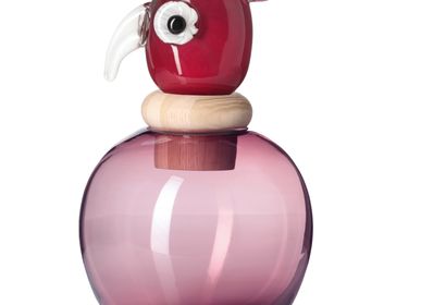 Decorative objects - Papageno Bird Carlotta Red-Rosé / Gift box - LEONARDO