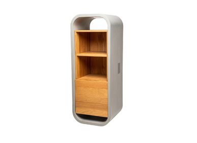 Shelves - OPUS PATEO MAGNO Concrete and Wood Shelf Bookshelf - CO33 EXKLUSIVE BETONMÖBEL