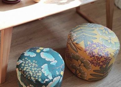 Ottomans - Rondo/Ginkgo Organic Spelt Balls Floor Cushion - L'ATELIER DES CREATEURS