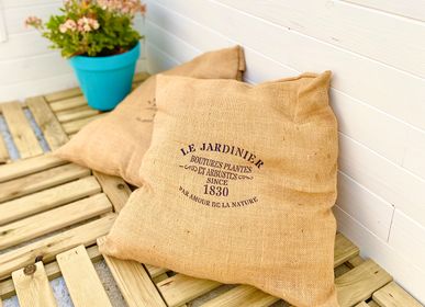 Fabric cushions - Jute cushions “The gardener” - &ATELIER COSTÀ