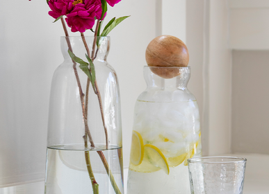 Vases - Glass & Mango Decanters - BE HOME