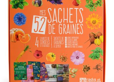Accessoires de jardinage - Coffret 52 sachets de graines - RADIS ET CAPUCINE