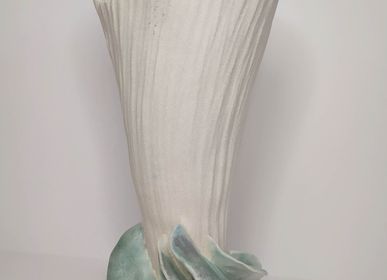 Ceramic - Vase\" corals with roses\” sandstone - SOPHIE LULINE CÉRAMISTE