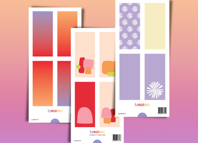 Coffrets et boîtes - Planche de 4 autocollants - papeterie créative - emballages cadeaux - LOVALOVA