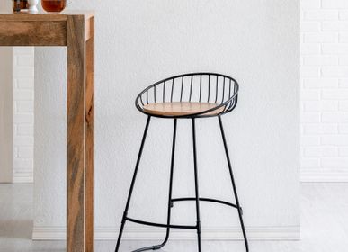 Kitchens furniture - Tegan Counter Stool - Natural Top - MH LONDON
