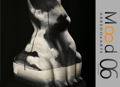 Pièces uniques - Bianca Miao - CeraMicinoARTE - une statuette de chat - Pièce d'art unique créée par Lucrezia Minerva  - MOOD06 ARREDO E ARTE BY COMPUTARTE®