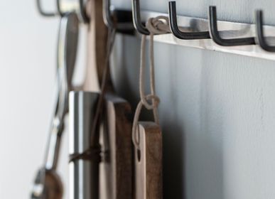 Wall ensembles - Hook rack with 8 hooks stainless steel-look - IB LAURSEN