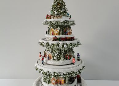 Other Christmas decorations - Christmas tree tower with 3 mobile stages - LE MONDE DE LA BOÎTE À MUSIQUE