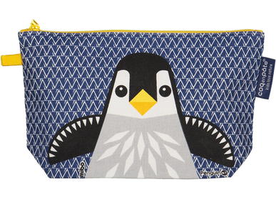 Clutches - Penguin pencil case 100% certified organic cotton - COQ EN PATE