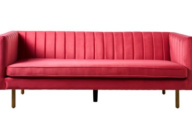 Sofas - SQUID -  3 seats Contemporary Vintage Style Sofa - NOVITA HOME