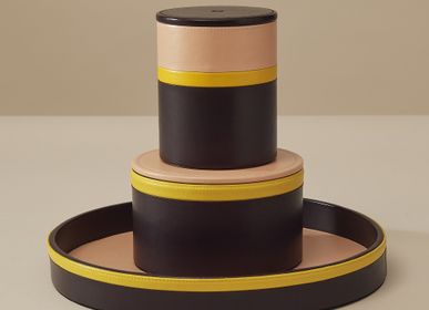 Decorative objects - Leather storage jar - DUDU