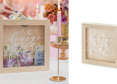 Children's arts and crafts - Wedding 2022: Tic Tac Toe game, Wooden moneybox, Wooden table number, Balloons 30 cm, Love, Candle holder, Garland Eucalyptus  - PARTYDECO
