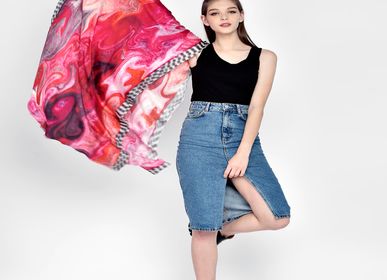 Scarves - Pure Silk Scarf. - HINAR CORPORATION