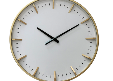Horloges - HORLOGE DESIGN BLANCHE DOREE - EMDE