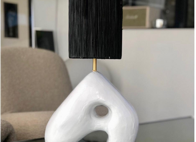Éclairage nomade - Lampe ÉLEPHANT en céramique blanche - FLOATING HOUSE COLLECTION
