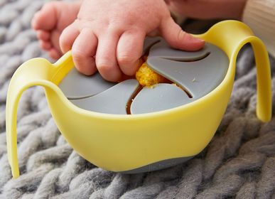 Children's mealtime - 3 in 1 kids bowl with removable straw system and snack lid - 6 months+ - BABIREVA